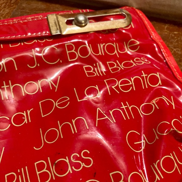 VINTAGE RED VINYL BAG! A Studio 54 Relic! EUC! - Picture 9 of 10